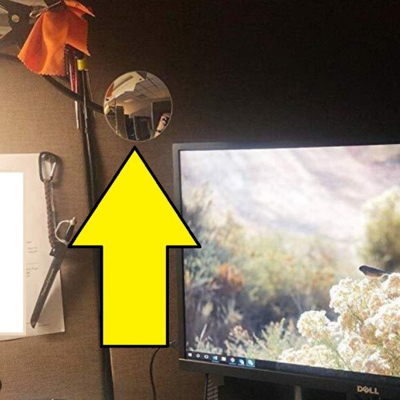 Clip On Rear View Cubicle Mirror for Personal Safety Adjustable‎ - Picture 2 of 8